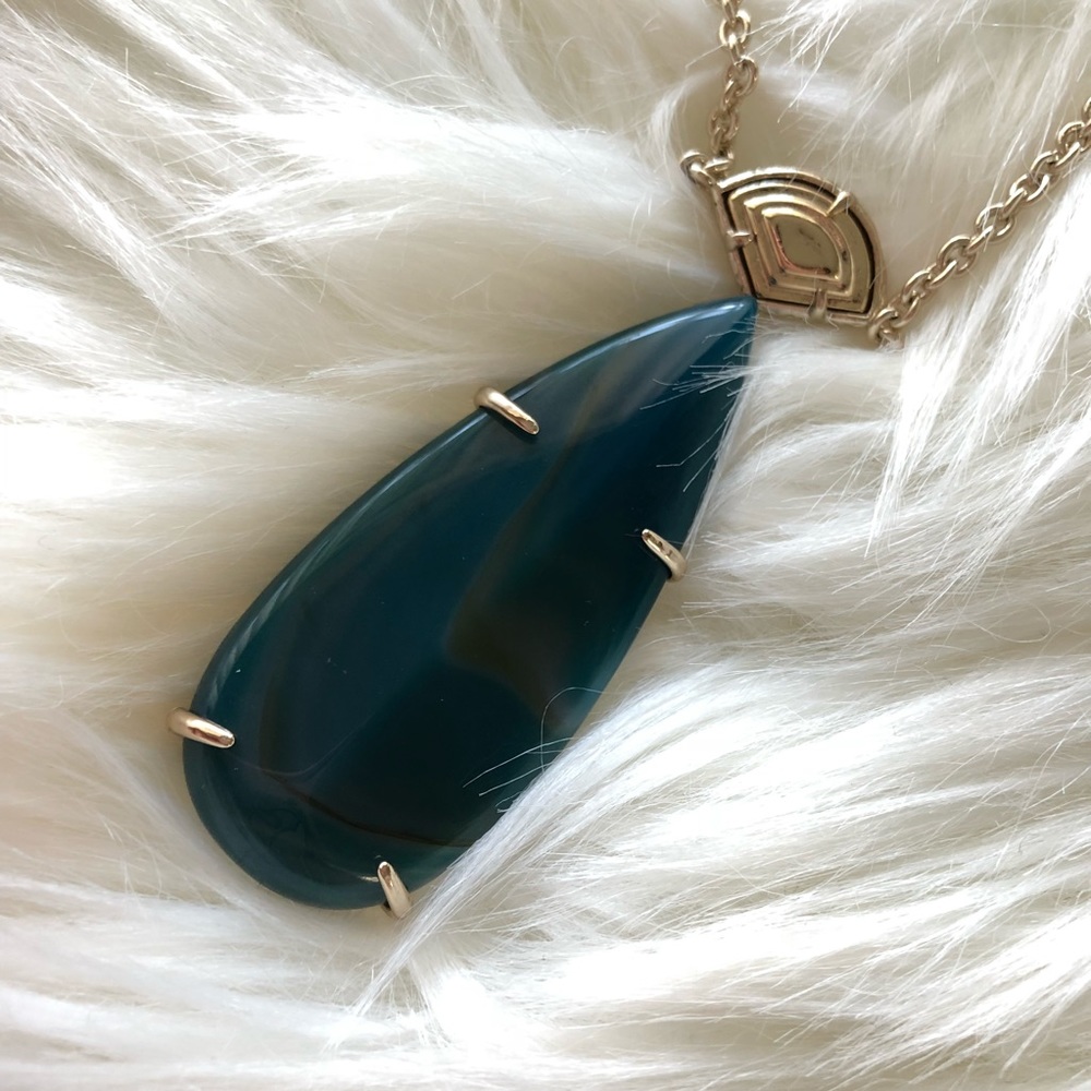 RARE Kendra Scott Bailey Blue Agate Necklace